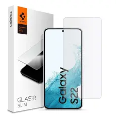Spigen Samsung Galaxy S22 Sk&auml;rmskydd Slim Glas.tR H&auml;rdat Glas