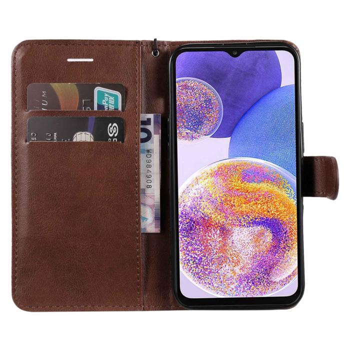 Bild 2, Samsung Galaxy A23 5G Fodral Läder Brun