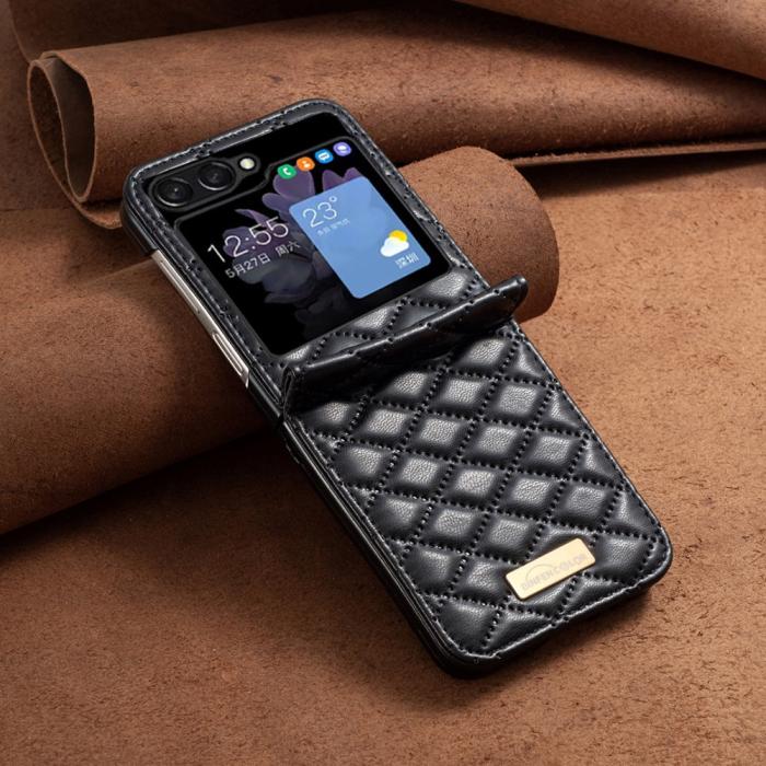 Bild 6, Samsung Galaxy Z Flip 5 Skal Diamond Textur Svart