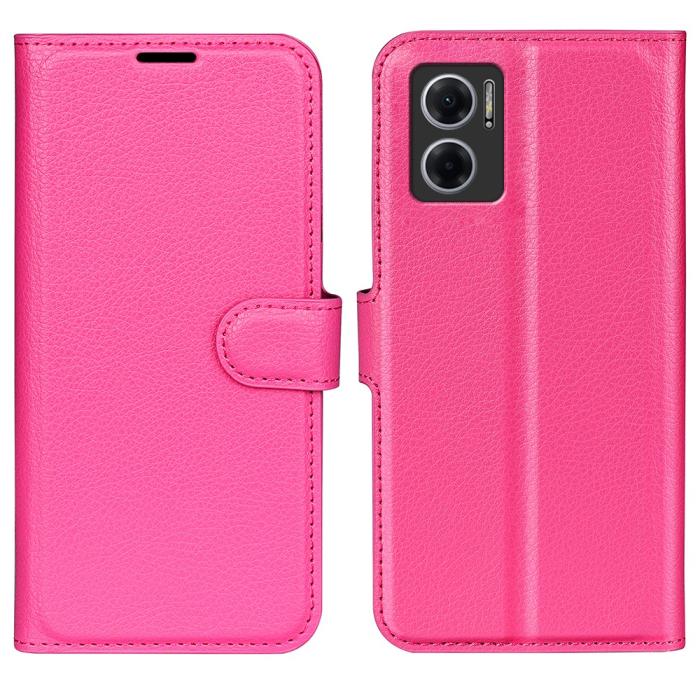 Bild 1, Xiaomi Redmi 10 5G Fodral Litchi Läder Rosa