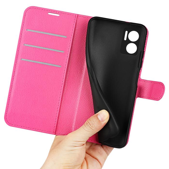 Bild 4, Xiaomi Redmi 10 5G Fodral Litchi Läder Rosa