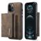 iPhone 13 Pro Max - DG.MING 2in1 Skal Magnetisk Avtagbart Kortfack - Brun
