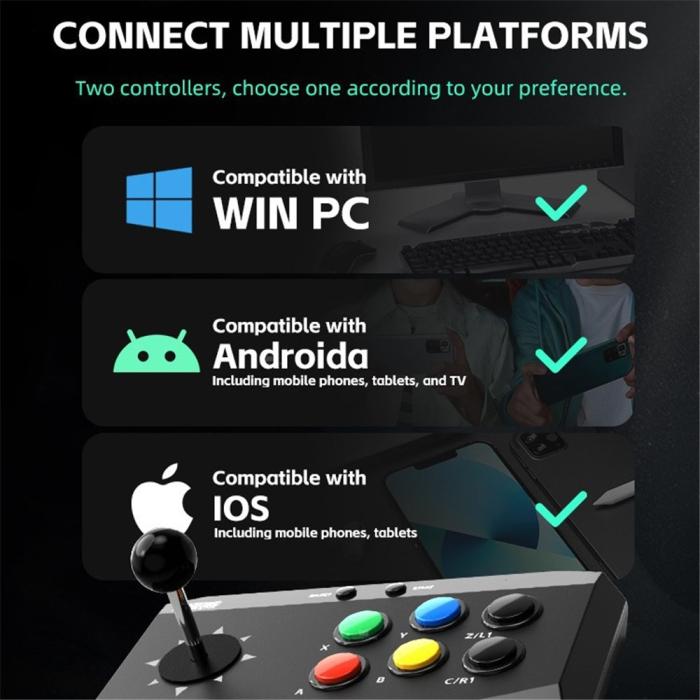 Bild 3, DATA FROG 2x Trådlös Joystick Kontroll För PC / Android / iOS