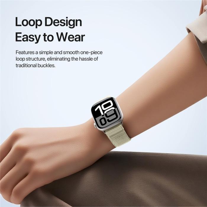 Bild 5, DUX DUCIS Apple Watch 38/40/41/42 mm Armband Nylon Loop