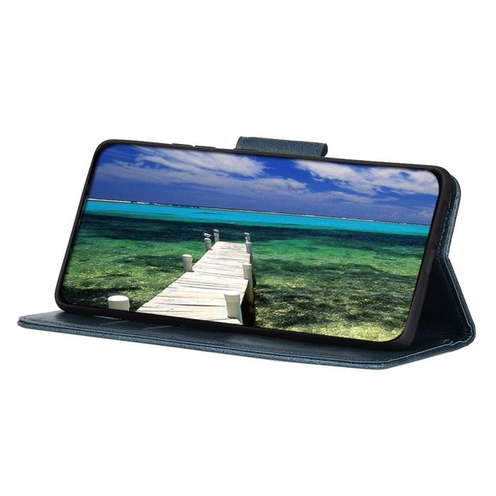 Bild 2, Samsung Galaxy A54 5G Fodral Crazy Horse Läder Blå