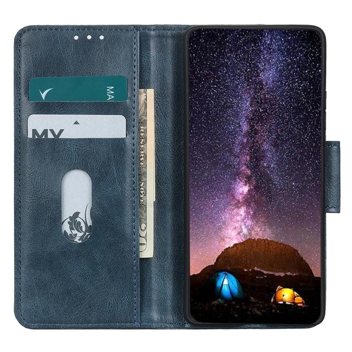 Bild 3, Samsung Galaxy A54 5G Fodral Crazy Horse Läder Blå