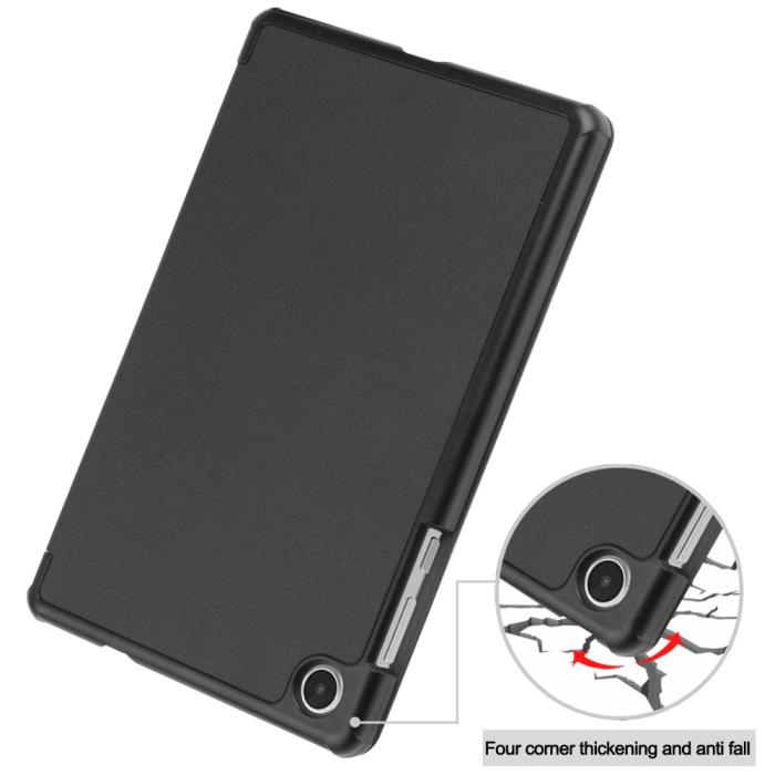 Bild 6, Lenovo Tab M8 (Gen 4) Fodral Tri-Fold Läder Svart