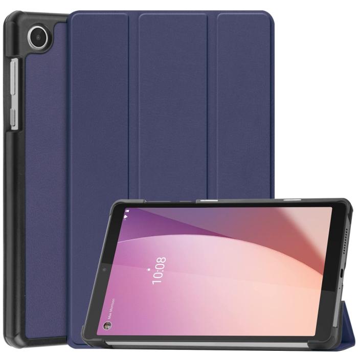 Bild 1, Lenovo Tab M8 (Gen 4) Fodral Tri-Fold Läder Blå