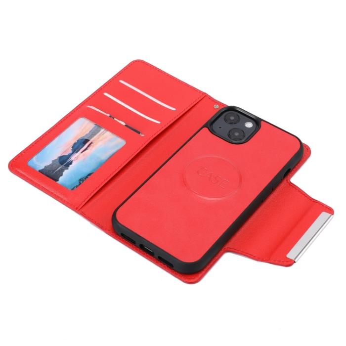 Bild 4, iPhone 14 Plus 2in1 Magnet Fodral Röd