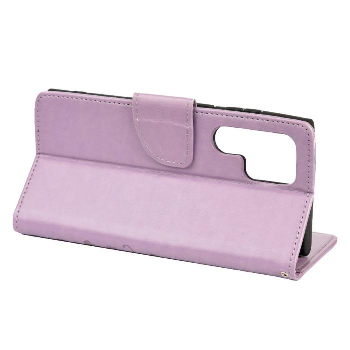 Bild 6, Samsung Galaxy S22 Ultra Fodral Tryckta Fjärilar Lila