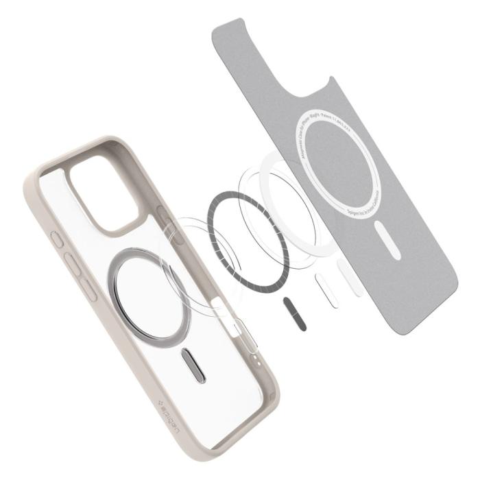 Bild 5, Spigen iPhone 16 Pro Max Skal MagSafe Ultra Hybrid Frostad Titanium