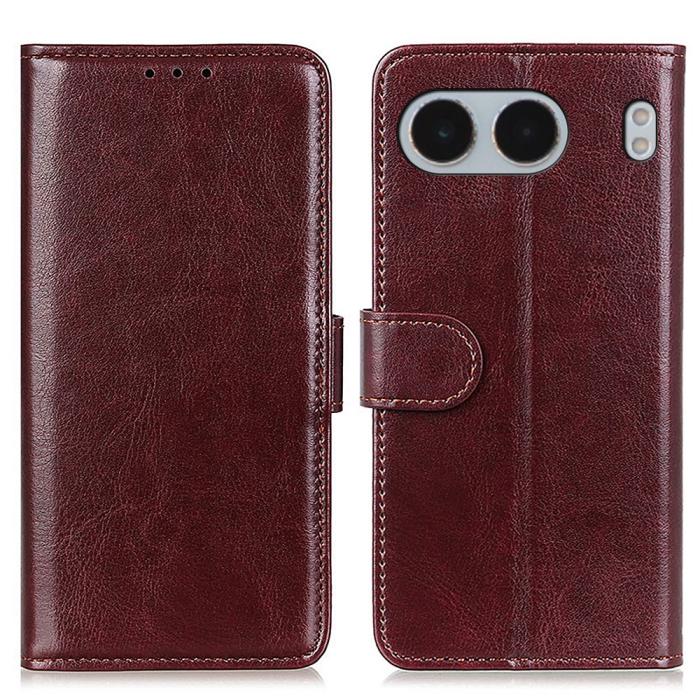 Bild 1, OnePlus Nord 4 Fodral Crazy Horse Retro Brun