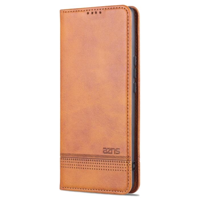 Bild 2, AZNS Xiaomi Redmi 10C Fodral Flip Läder Brun
