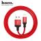 Hoco Lightning 2m Nylon Kabel - Röd