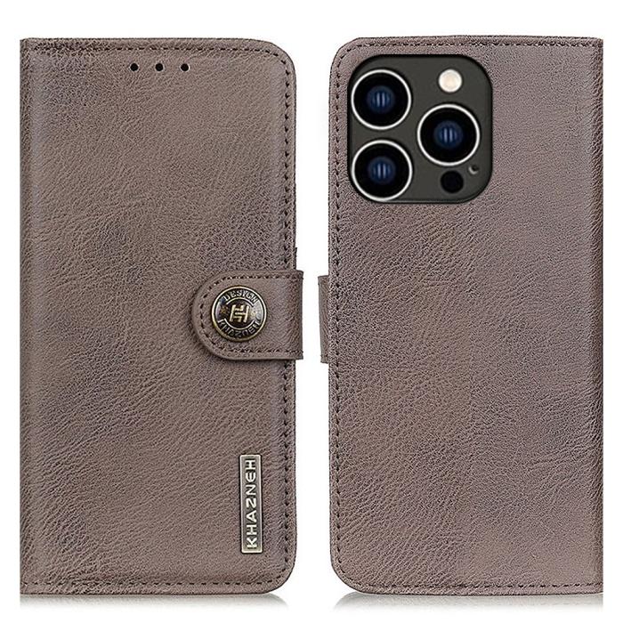 Bild 1, KHAZNEH iPhone 16 Pro Fodral Läder Khaki