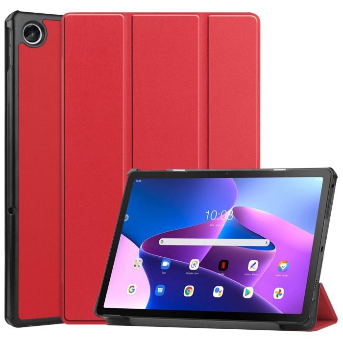 Bild 1, Lenovo Tab M10 Plus Gen 3 Fodral Tri-Fold Röd