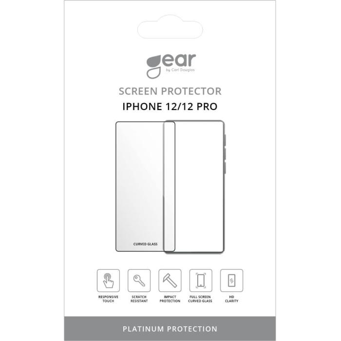 Bild 2, GEAR iPhone 12 / 12 Pro Skärmskydd Full Cover Inkl. Monteringsram