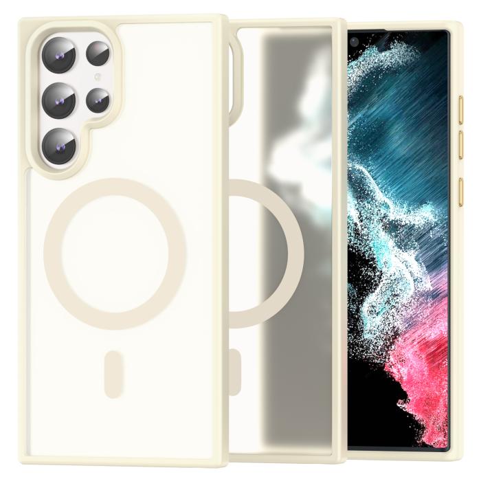 Bild 1, ColorPop Samsung Galaxy S22 Ultra Skal CH MagSafe Matt Off White