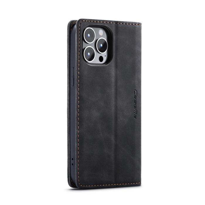 Bild 3, CASEME iPhone 14 Pro Fodral Retro Flip Svart