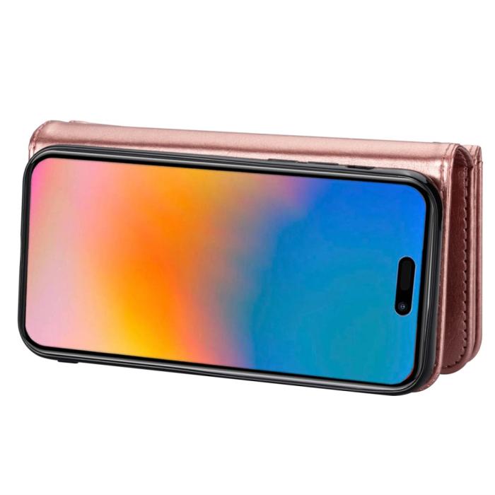 Bild 3, iPhone 15 Plus 9-korts 2in1 Magnet/Fodral Roséguld