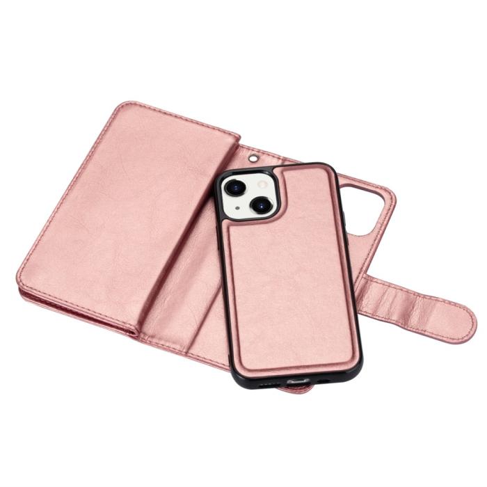 Bild 4, iPhone 15 Plus 9-korts 2in1 Magnet/Fodral Roséguld