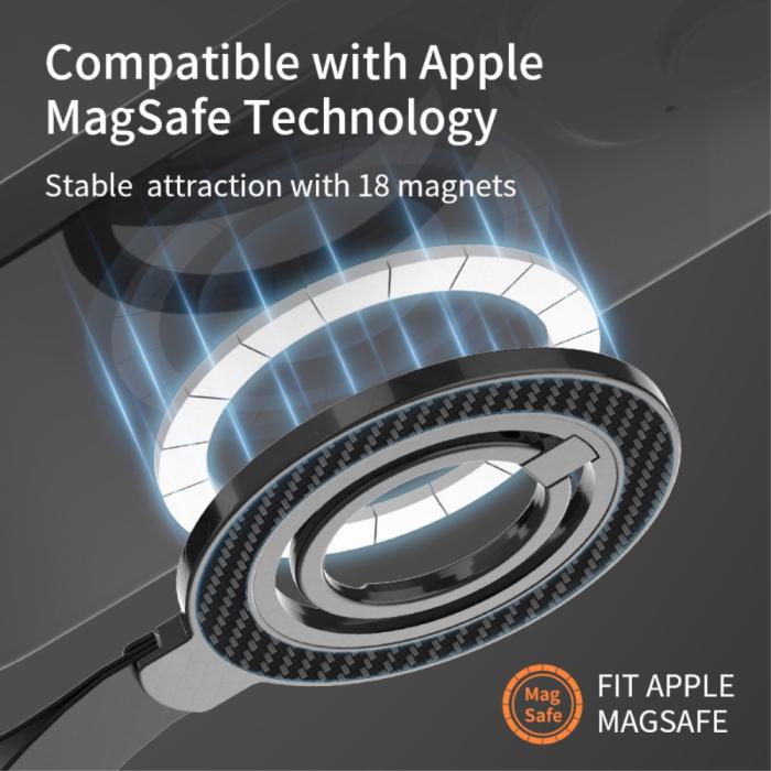 Bild 3, MagSafe Magnetisk Ring Hållare/Stativ Svart