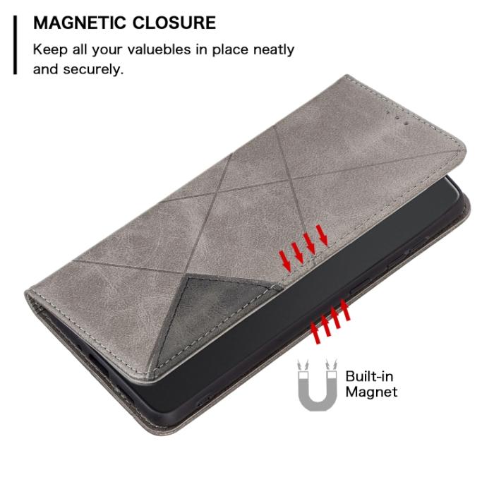 Bild 6, Xiaomi 13 Lite 5G Fodral Geometriskt Flip Läder Grå