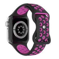 Sportarmband Dual-Color Apple Watch 42/41/40/38 mm (S/M) Svart/Lila