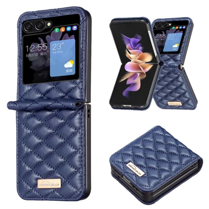 Bild 1, Samsung Galaxy Z Flip 5 Skal Diamond Textur Blå