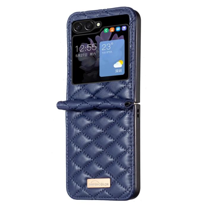 Bild 2, Samsung Galaxy Z Flip 5 Skal Diamond Textur Blå