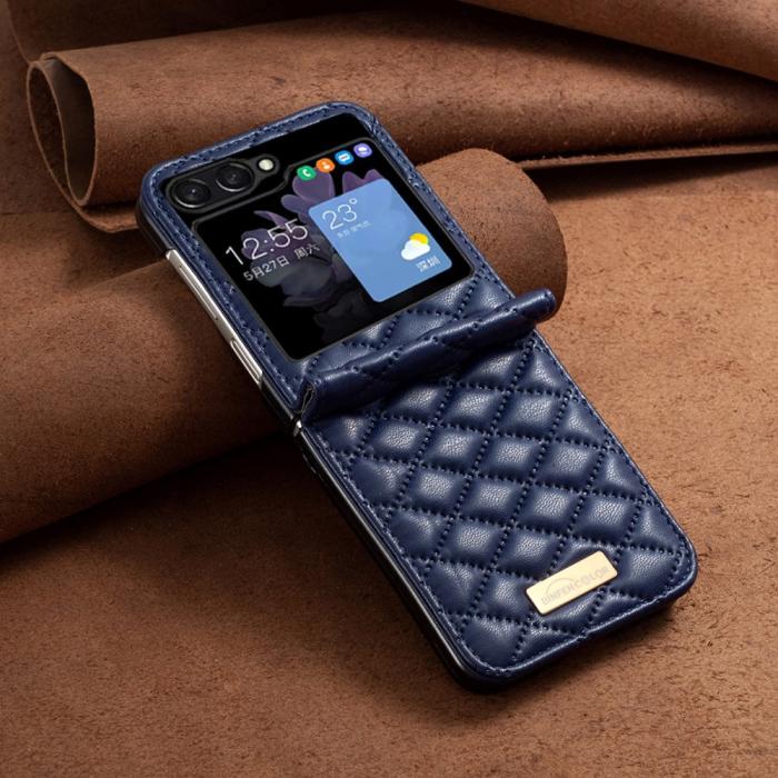 Bild 5, Samsung Galaxy Z Flip 5 Skal Diamond Textur Blå