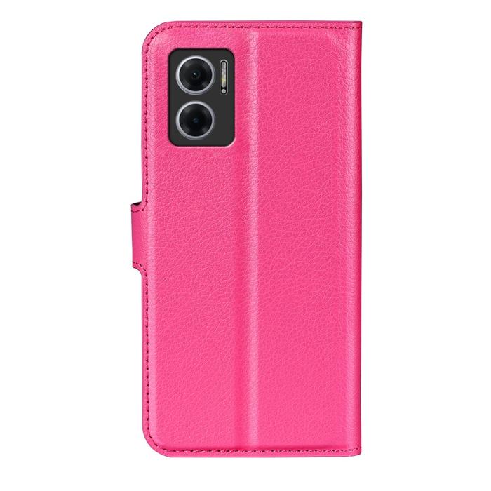 Bild 6, Xiaomi Redmi 10 5G Fodral Litchi Läder Rosa