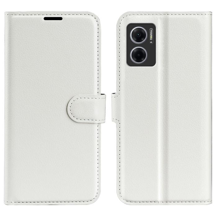 Bild 1, Xiaomi Redmi 10 5G Fodral Litchi Läder Vit