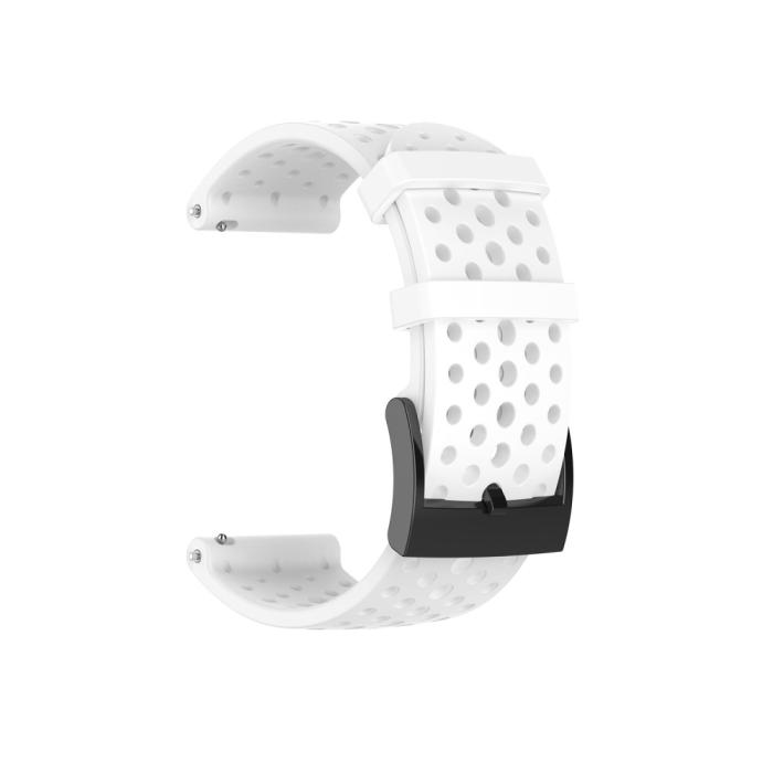 Bild 1, Ihåligt Silikon Armband Suunto (24mm) Vit