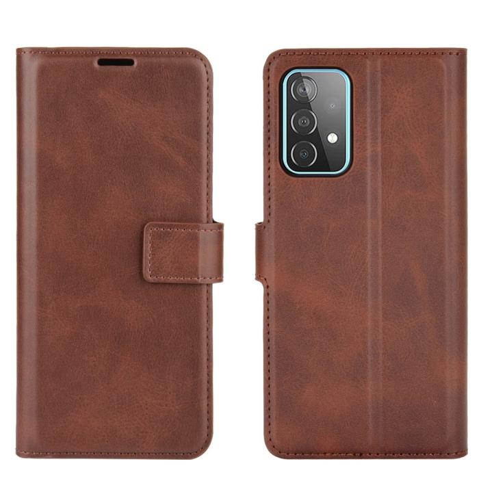 Bild 2, Samsung Galaxy A52 / A52s - Solid Läder Fodral - Brun
