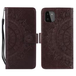 Samsung Galaxy A22 5G - Mandala Läder Fodral - Brun