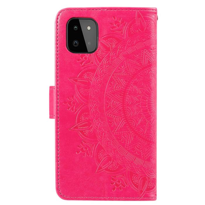 Bild 3, Samsung Galaxy A22 5G - Mandala Läder Fodral - Rosa