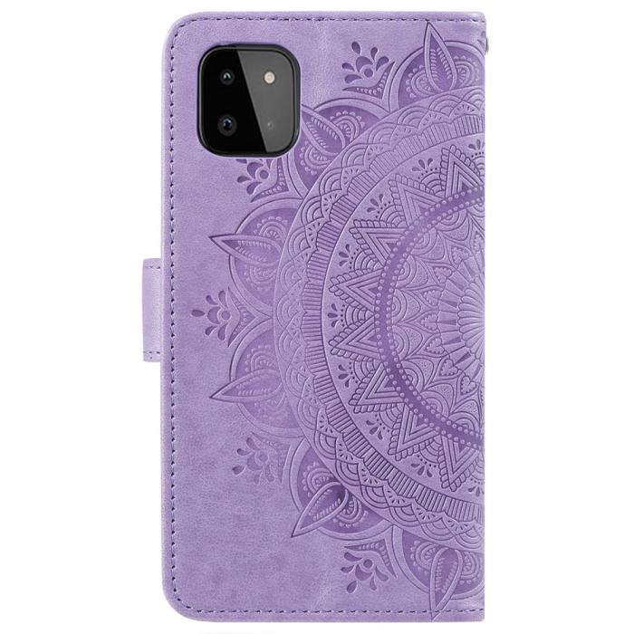 Bild 3, Samsung Galaxy A22 5G - Mandala Läder Fodral - Lila