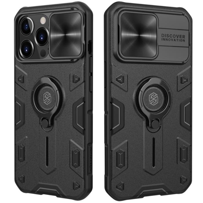 Bild 1, iPhone 13 Pro Max - NILLKIN CamShield Armor Hybrid Ring Skal - Svart