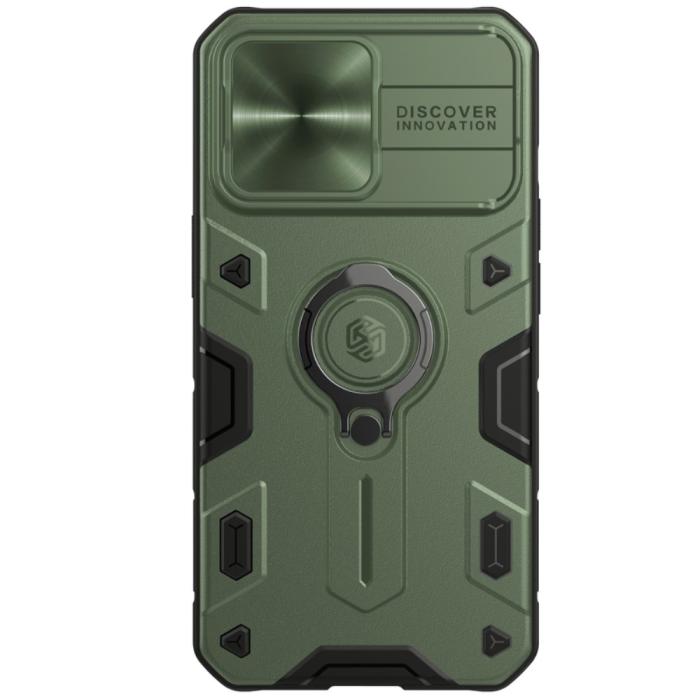 Bild 2, iPhone 13 Pro Max - NILLKIN CamShield Armor Hybrid Ring Skal - Grön