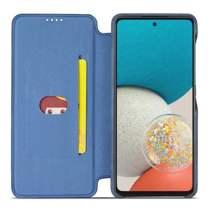 Bild 4, LC.IMEEKE Samsung Galaxy A53 5G Fodral Retro Flip Blå