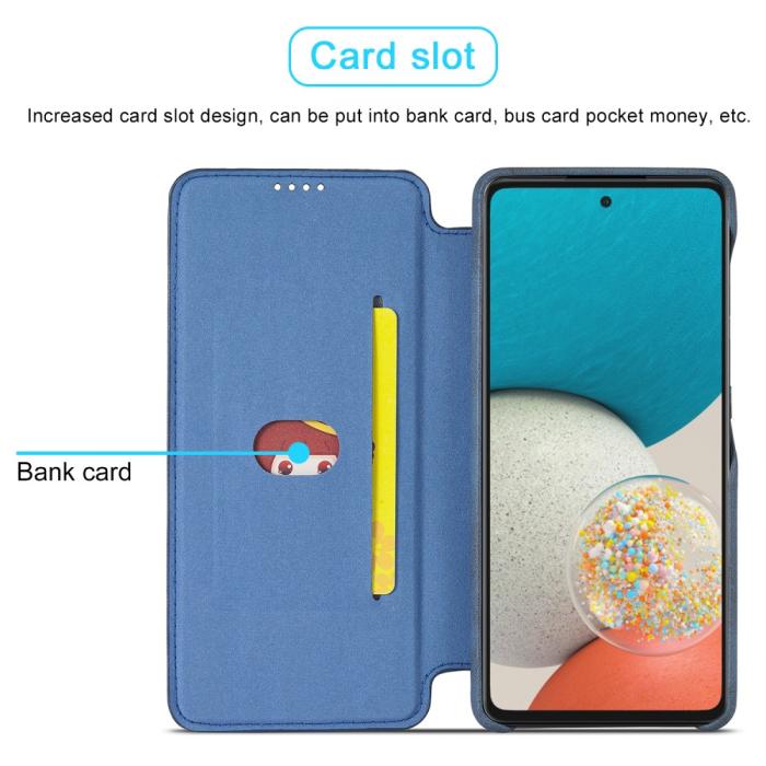 Bild 6, LC.IMEEKE Samsung Galaxy A53 5G Fodral Retro Flip Blå