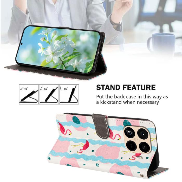 Bild 2, Xiaomi 15T Pro Fodral Med Tryck Flamingos
