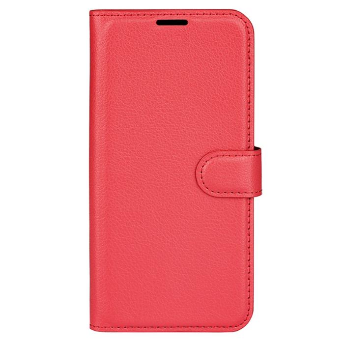 Bild 5, Samsung Galaxy A15 5G Fodral Litchi Läder Röd