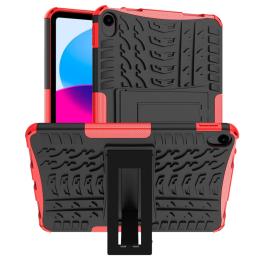 iPad 10.9 2022 Skal Rugged Kickstand Armor Röd