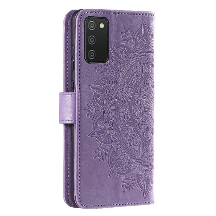 Bild 4, Samsung Galaxy A03s Fodral Mandala Läder Lila