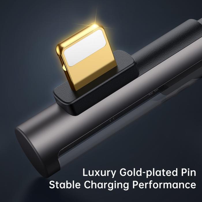 Bild 6, Mcdodo 1.2m 36W USB-C - Lightning Elbow Kabel Svart