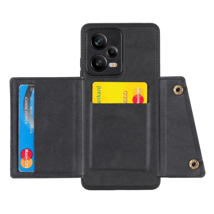 Bild 2, Xiaomi Redmi Note 12 Pro 5G Skal Läder Med Kortfack Och Magnet