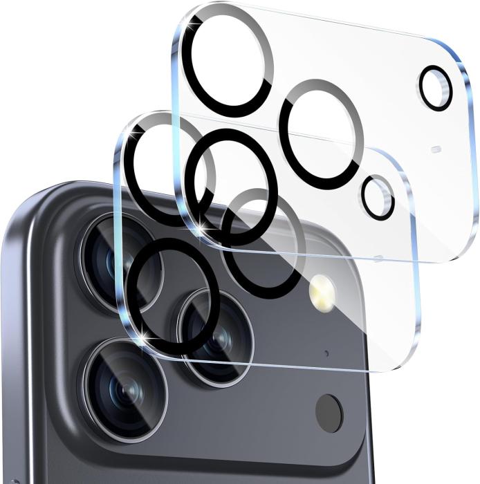 Bild 1, 2-Pack iPhone 17 Pro Max Linsskydd I Härdat Glas