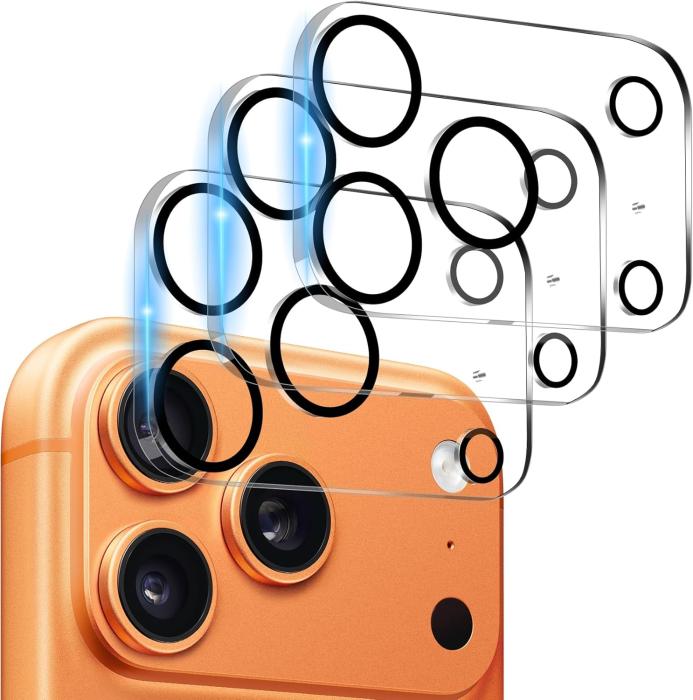 Bild 1, 3-Pack iPhone 17 Pro Max Linsskydd I Härdat Glas